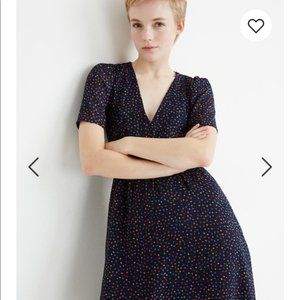 Madewell Party Dress Ruffle Hem Flutter Sleeves